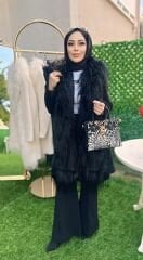 Angora Kürklü Kaban Siyah