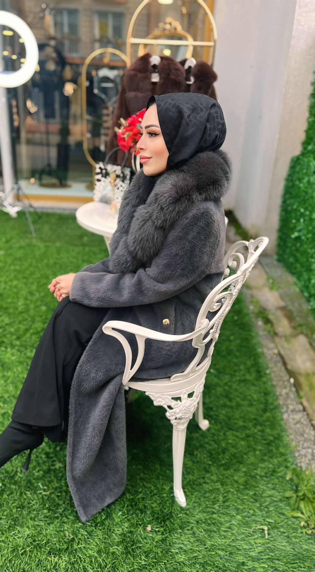 Uzun Angora Kaban Gri